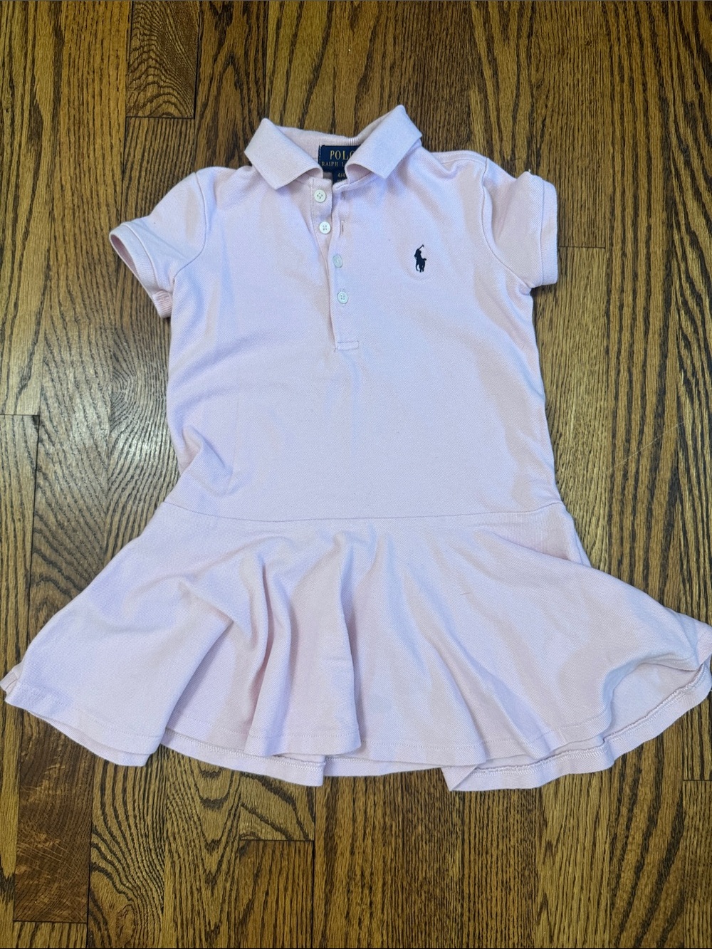 Polo Ralph Lauren Girls Baby Pink Polo Fit & Flare Dress Size 4T